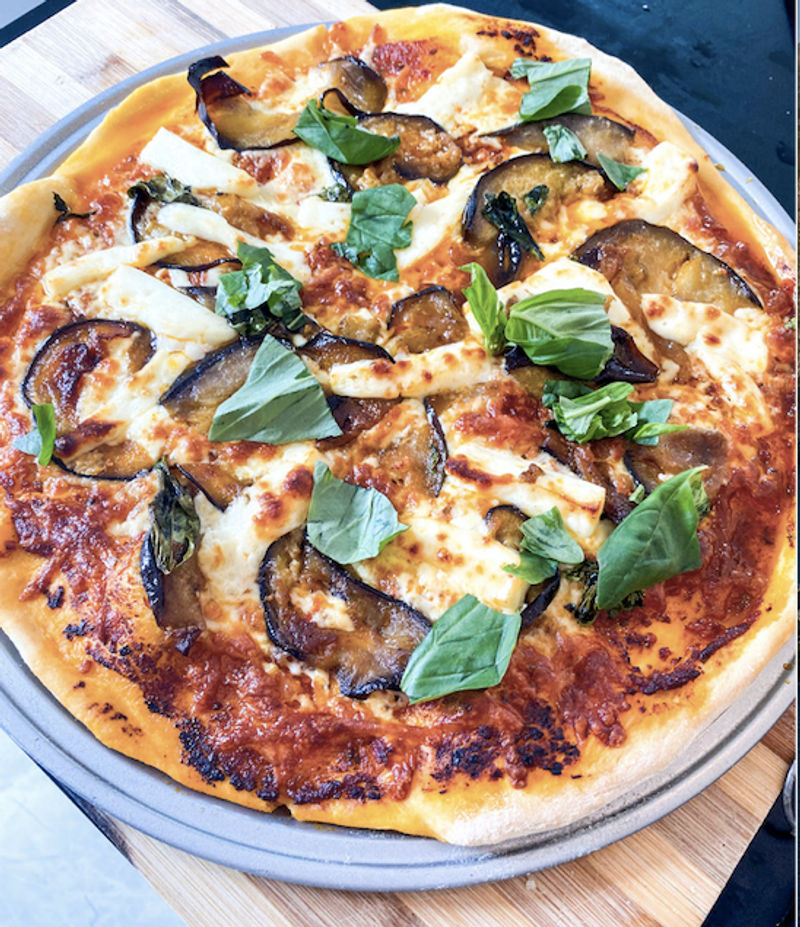 Marinated Eggplant Pizza