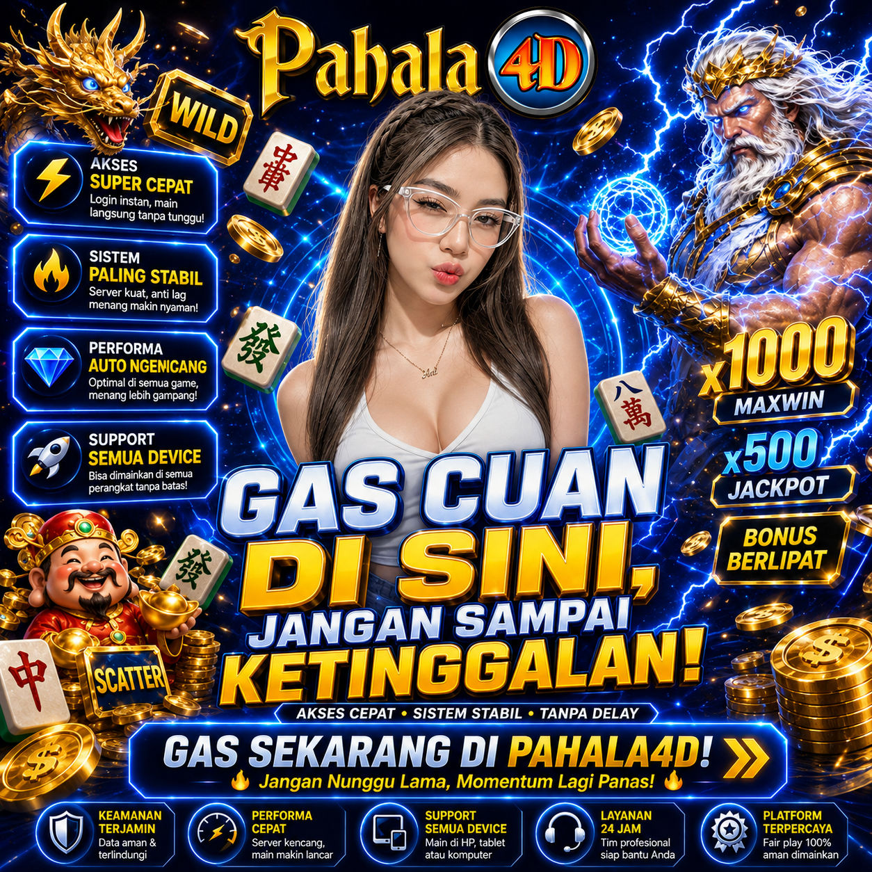 GAS CUAN DI PAHALA 4D! 🔥 Maxwin x1000 & Jackpot x500 Siap Diburu