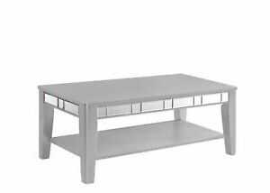 Most Recently Released Metallic Silver Console Tables With Metallic Silver Grey Coffee Table With Bevelled Mirror (Photo 10 of 15)