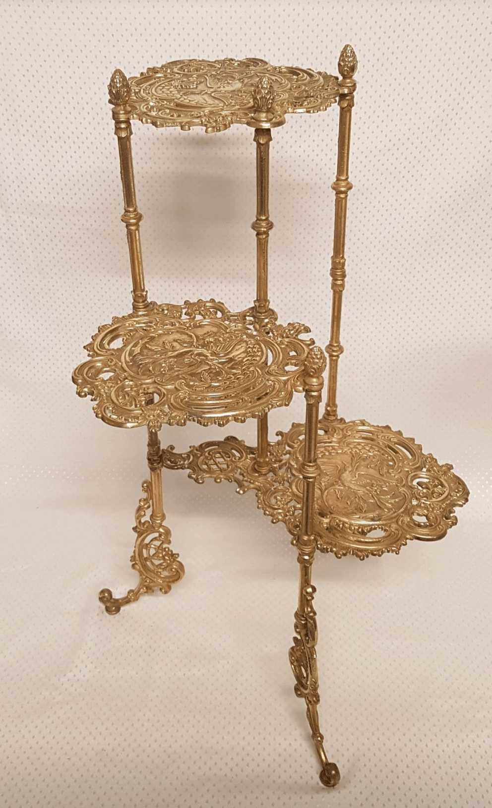 Brass Plant Stands Inside Most Current Ornate Brass Plant Stand – Farney Antiques Carrickmacross (Photo 12 of 15)