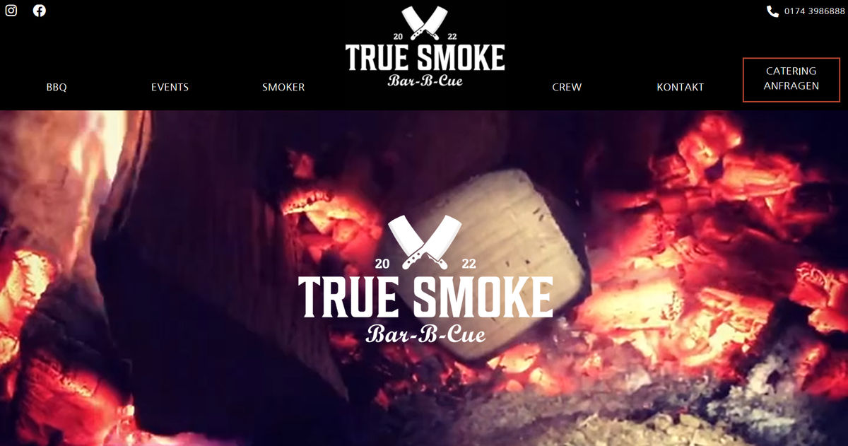 True Smoke Bar-B-Cue Website Preview