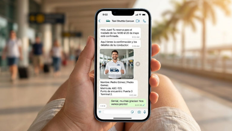 Como confirmar la recogida en Cancun con Taxi Shuttle Cancun