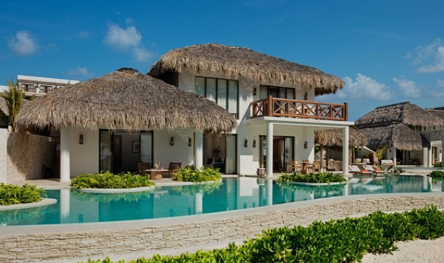 View of the facilities at the luxury hotel Secrets Cap Cana Resort & Spa in Punta Cana