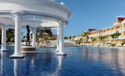 View of the Bahia Principe Grand Aquamarine hotel facilities in Punta Cana