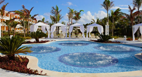 View of the Bahia Principe Grand Aquamarine hotel in Punta Cana