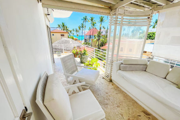 Casas del Mar Hotel Beach Spa pool view surrounded by lush tropical vegetation