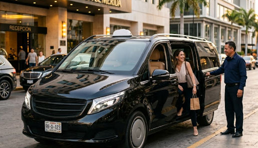 Chofer profesional de Taxi Dominicana ofreciendo servicio de traslado privado