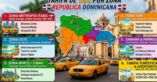 Tarifas de taxis en República Dominicana