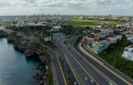 Las Americas Highway route toward Santo Domingo