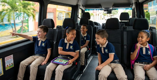 Confort y comodidad en transporte escolar privado santo domingo con Taxi Dominicana