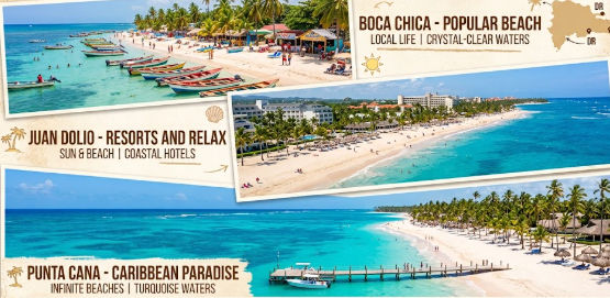Beaches and resorts in Dominican Republic transfers with Taxi Dominicana
