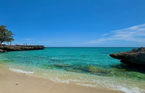 Beach and tourist environment in Boca Chica Dominican Republic