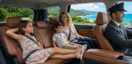 Comfortable private transfer with air conditioning in Punta Cana