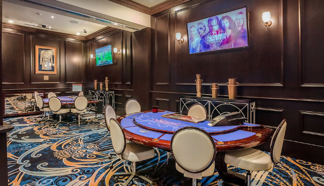 Casino interior with a variety of games