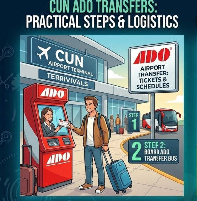 Guide on how to take the ADO bus from Cancun Airport to Bacalar