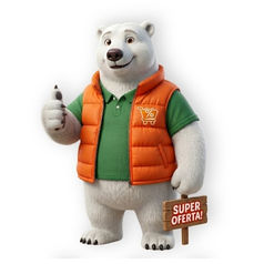 Mascote urso das promoções