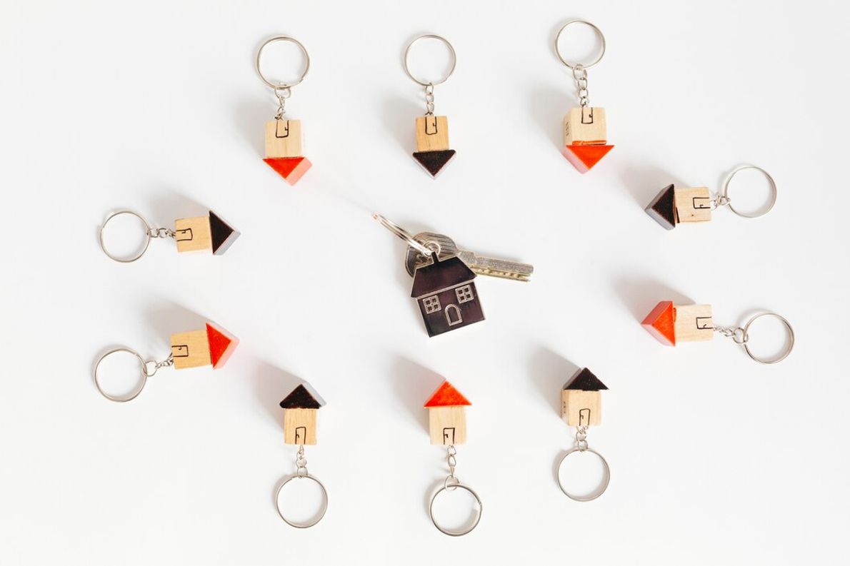 Sleutelhangers van hout