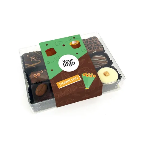 Happy Bonbons "Bedankt" (12 stuks) (200g) + Logo