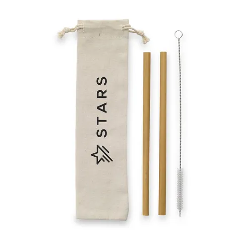 ECO Bamboe Straw Set bamboe rietjes