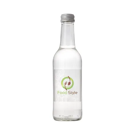 Glazen fles met 330 ml bronwater