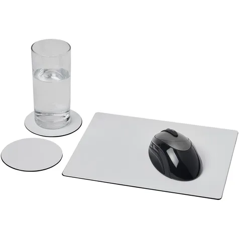 Brite-Mat® combiset 2 van muismat en onderzetter