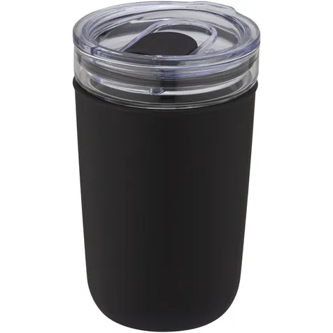 Bello 420 ml glazen beker met buitenwand van gerecycled plastic