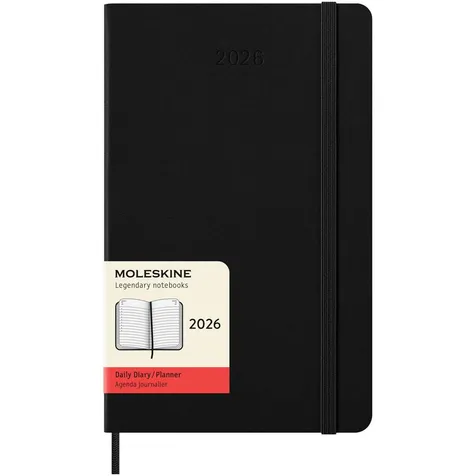 Moleskine dag-agenda voor 12 maanden met harde kaft