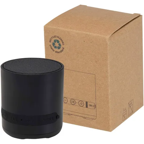 Hunor draadloze speaker van 3 W van gerecycled plastic
