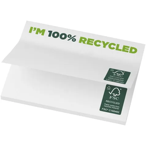 Sticky-Mate® gerecyclede sticky notes (ook plakvel of Post-it vel of plakkers genoemd) 100 x 75 mm