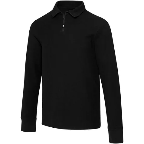Zeus uniseks half-zip poloshirt met lange mouwen