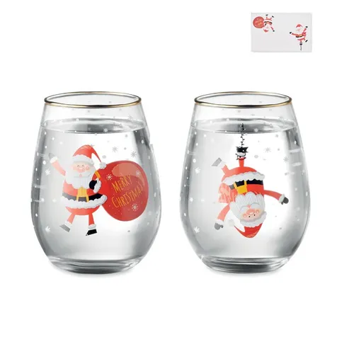 Set van 2 kerstglazen NOEL