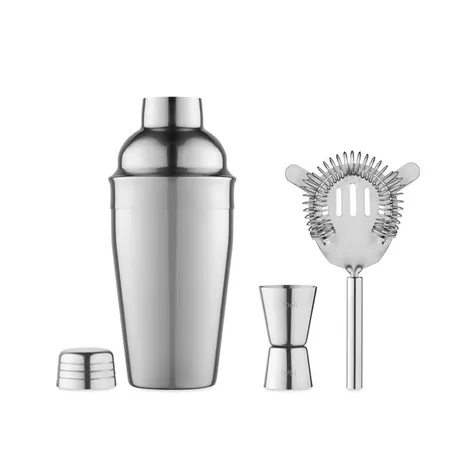 Chroomkleurige cocktailset FIZZ