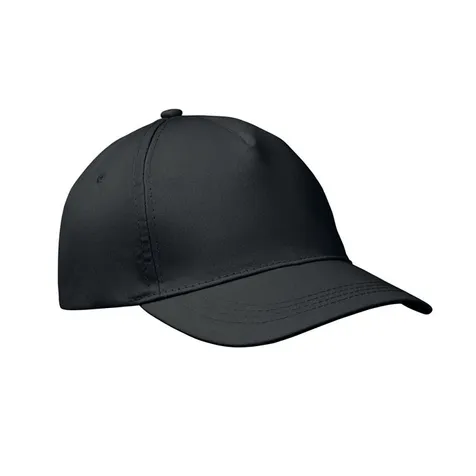 Baseballcap met 5 panelen van katoenen twill 150gr/m² met verstelbare klittenbandsluiting en 2 geborduurde oogjes in bijpassende kleur