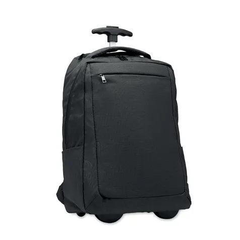 15 inch laptop rugzak trolley met wielen in 600D RPET polyester