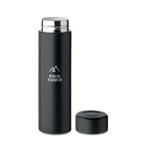 Dubbelwandige vacuüm isolerende fles van gerecycled roestvrij staal (90% gerecycled roestvrij staal en 10% roestvrij staal) met een keramische coating aan de binnenkant