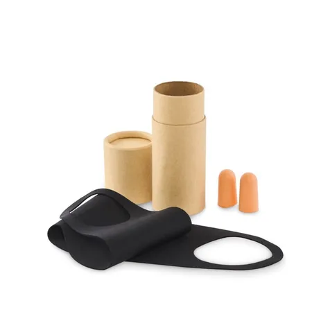 Reisset inclusief elastisch polyester oogmasker en EVA oordopjes