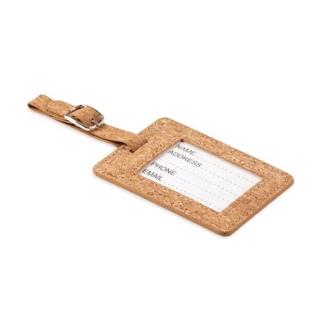 bagagelabel of kofferlabel van kurk