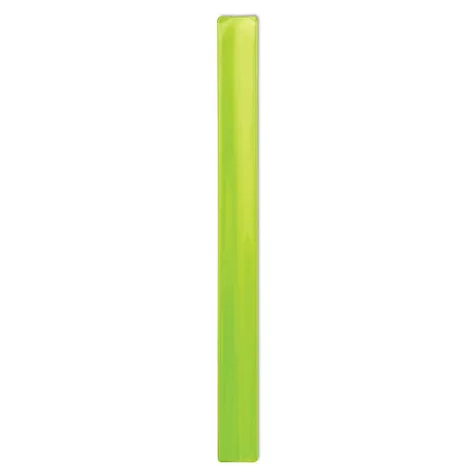 PVC neon reflecterende armband, inklapbaar om de arm met wit PVC op de rug. Alleen voor promotioneel gebruik. 32x3cm.