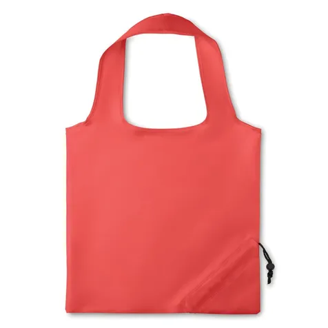 Opvouwbare boodschappentas Opvouwbare 210D polyester boodschappentas met trekkoord sluiting op zak.