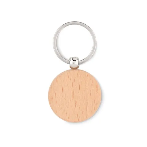 Houten sleutelhanger rond TOTY WOOD