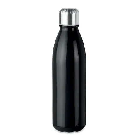 Glazen drinkfles met RVS dop en een  van 650 ml. Niet geschikt voor koolzuurhoudende dranken. Lekvrij.