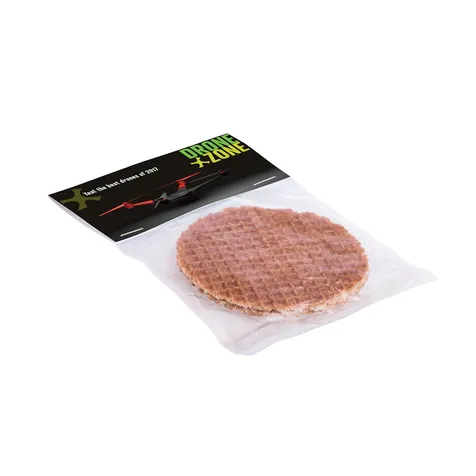 stroopwafel, cookie, koekjes met kopkaartje logo opdruk
