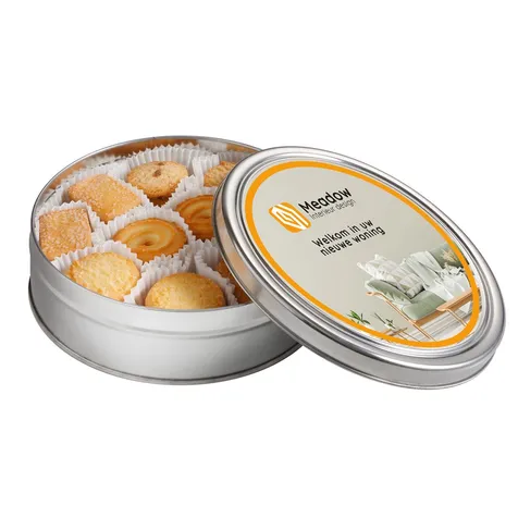 Plat rond blik koekjes Aanbieding A37-5502.103-FC