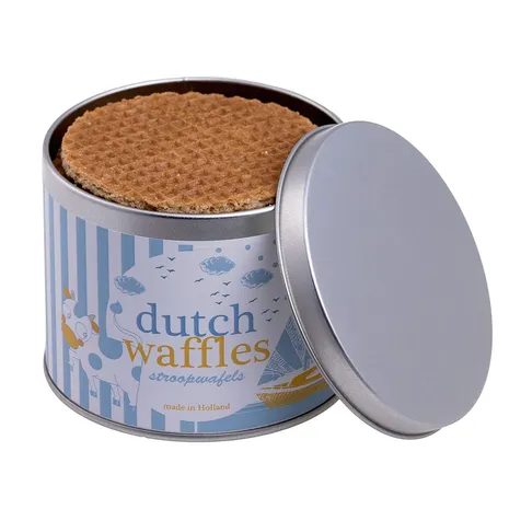 Blik stroopwafels bedrukken Zilver A37-5560 103-FC
