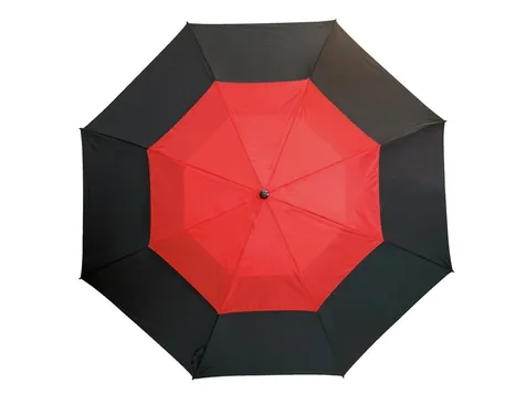 Winddichte golf paraplu "monsun" zwart/rood