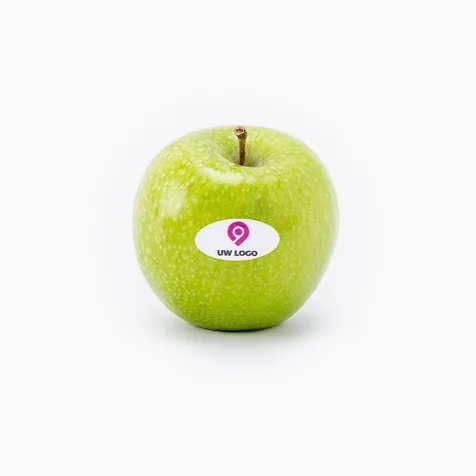 Groene appel met fruitsticker