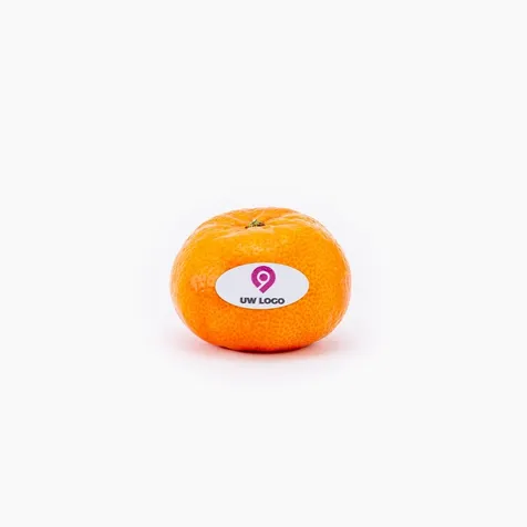 Mandarijn met fruitsticker