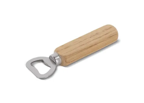 Flesopener met houten handvat