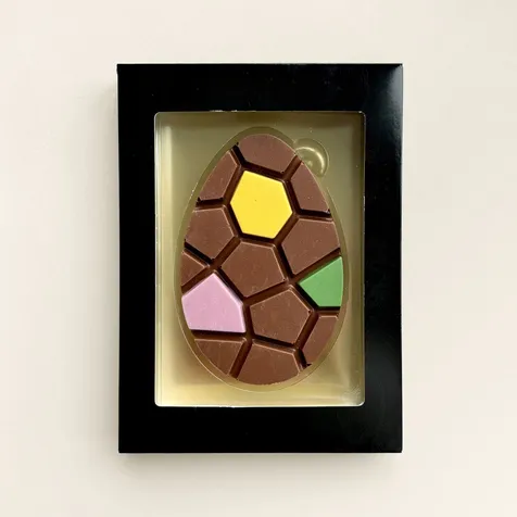 Chocolade paasei Kleur | melk | geschenkdoos | 90g