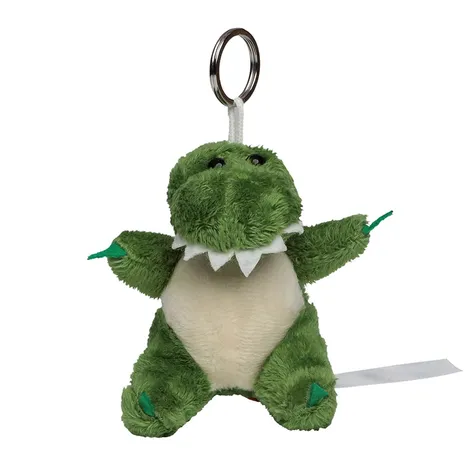 Pluche krokodil met sleutelhanger - groen